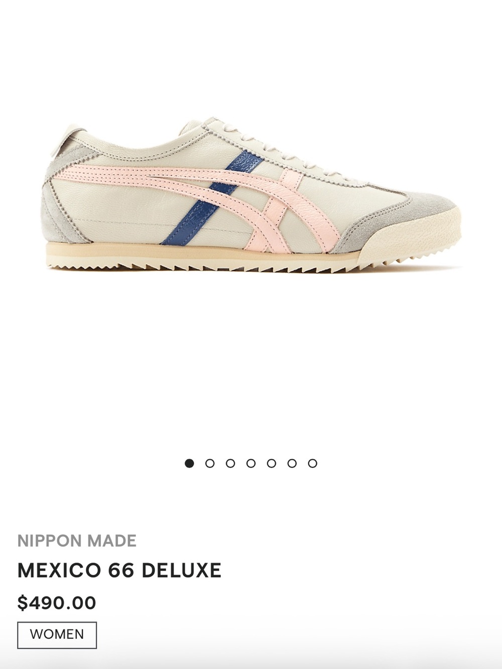 JAPAN EXCLUSIVE!!! Onitsuka Tiger Low-Profile Sneakers in Cream, Pink & Navy